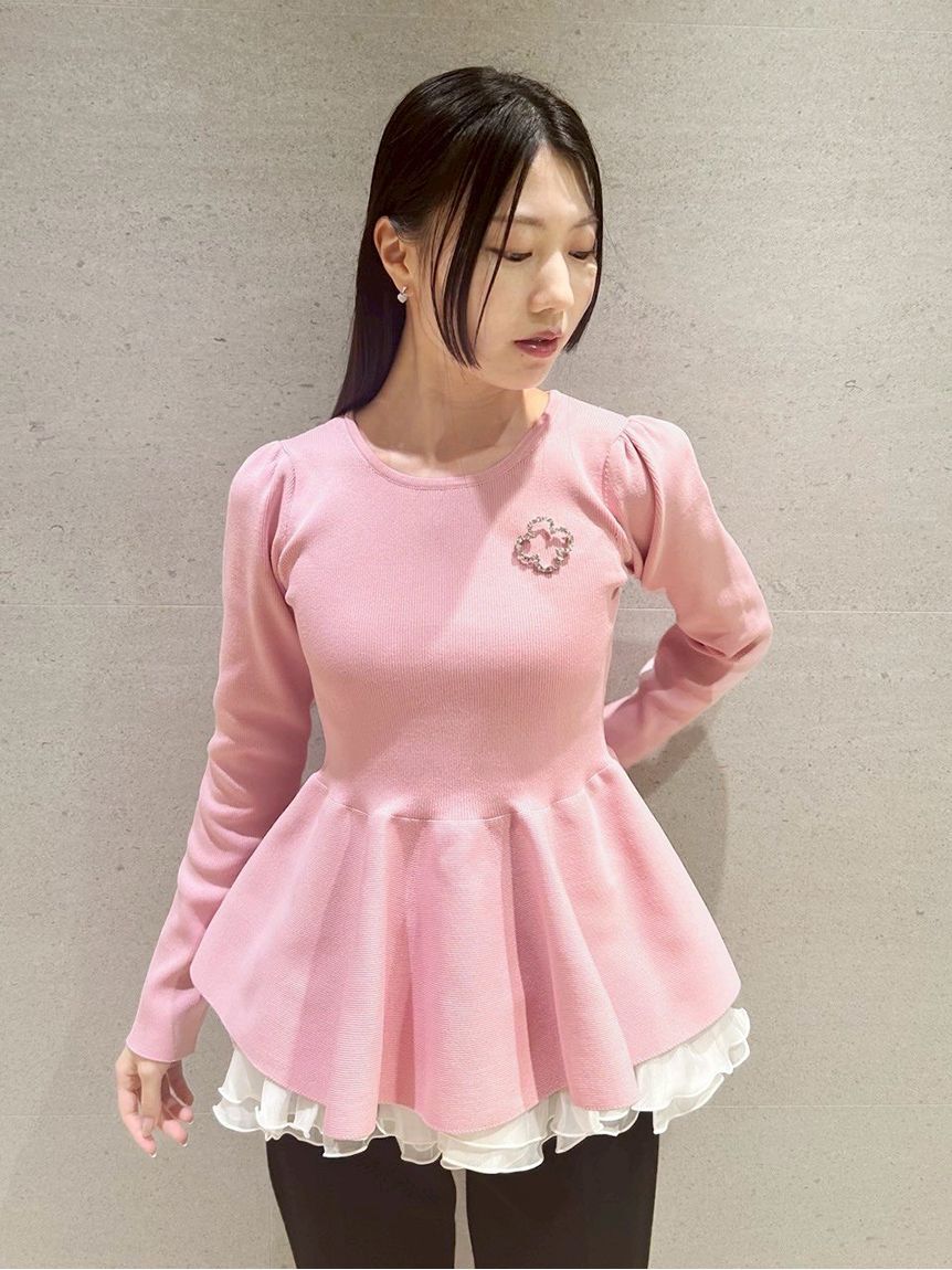 CELFORD「ペプラムドッキングニットプルオーバー」|ニット・セーター|