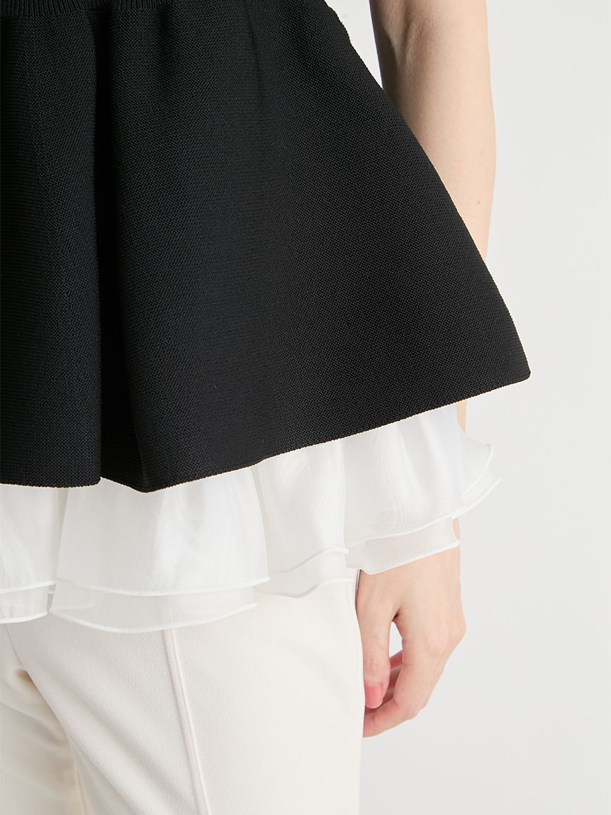 CELFORD「【洗える】ペプラムドッキングニットプルオーバー」|ニット・セーター|