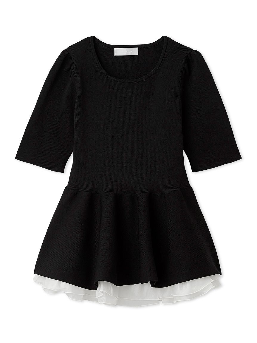 CELFORD「【洗える】ペプラムドッキングニットプルオーバー」|ニット・セーター|