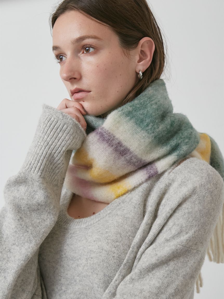 styling/「ブークレーボーダーマフラー」|マフラー|GRN