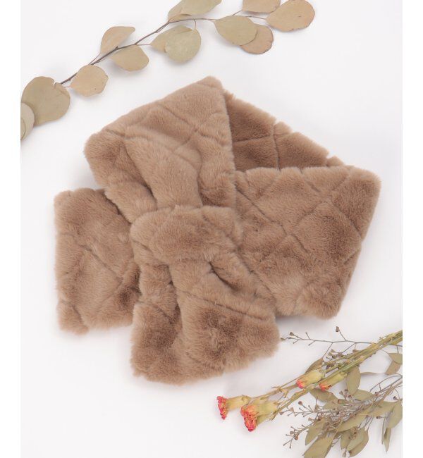 ikka「エコファーキルト差し込みマフラー」|マフラー|