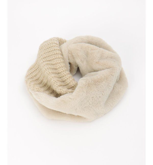 ikka「エコファーMIXショートスヌード」|マフラー|