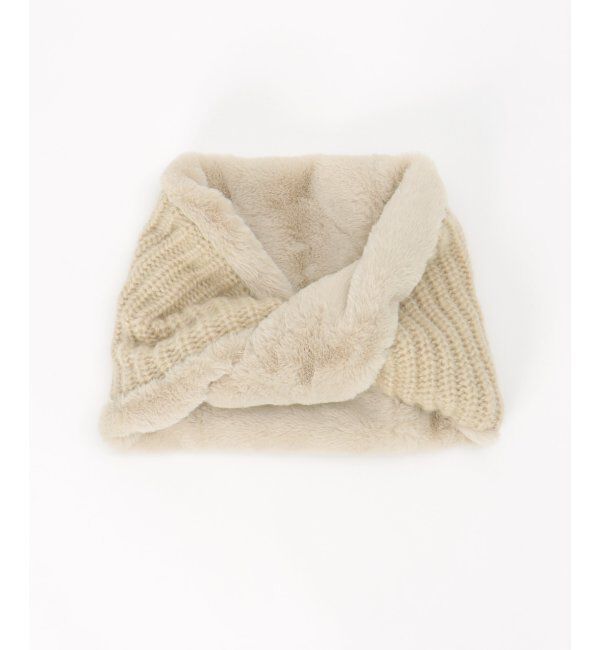 ikka「エコファーMIXショートスヌード」|マフラー|