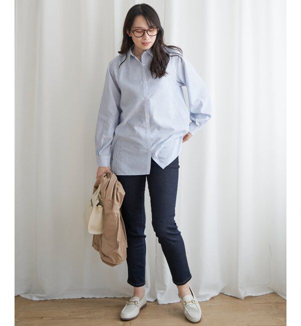 ikka「フレンチリネンMIX長袖シャツ」|シャツ・ブラウス|