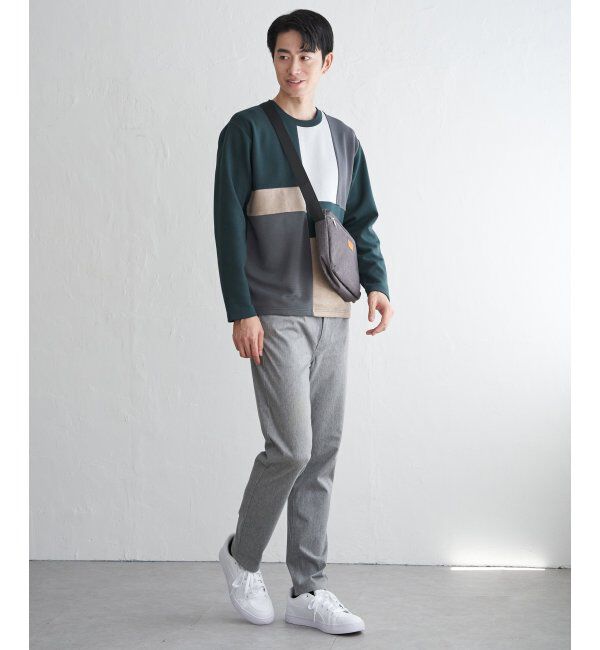 ikka「ブロックスダンボールクルーネック」|パーカー|