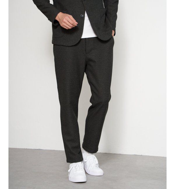 IKKA LOUNGE「GOKU楽ワークウールライクパンツ」|その他|チャコール