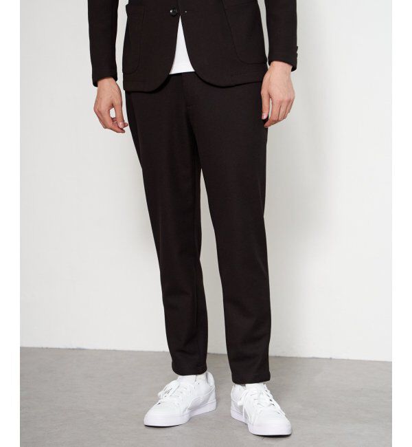 IKKA LOUNGE「GOKU楽ワークウールライクパンツ」|その他|ダークブラウン