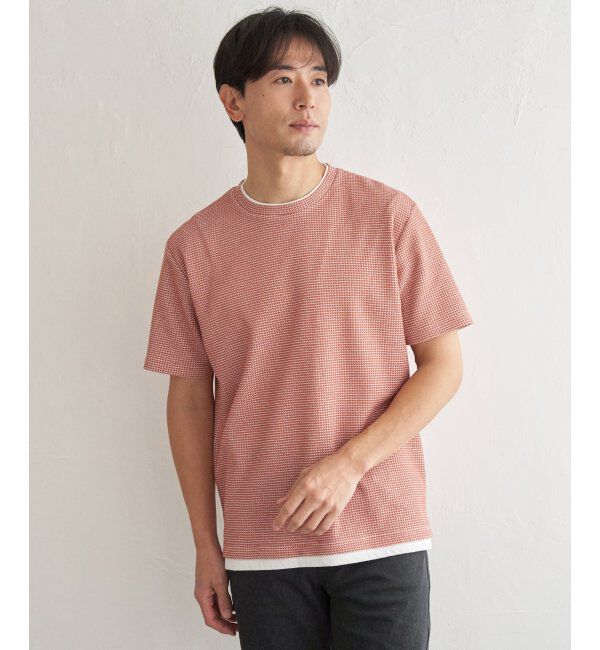 ikka「【抗菌防臭】冷感ドライワッフルフェイクT」|Tシャツ・カットソー|