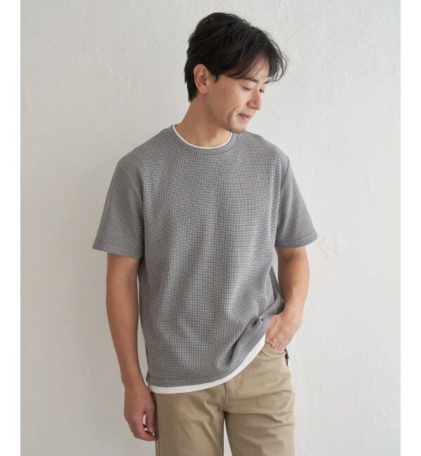 ikka「【抗菌防臭】冷感ドライワッフルフェイクT」|Tシャツ・カットソー|