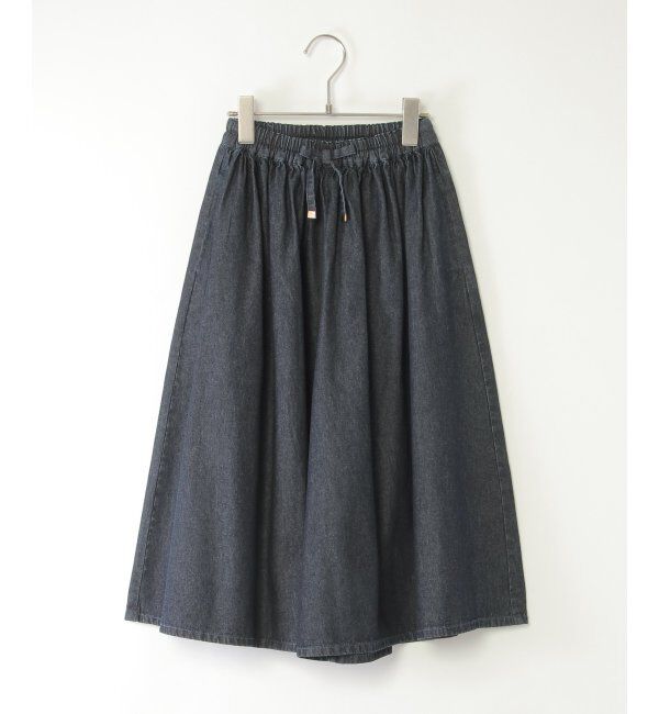 ikka kids「ライトデニムボリュームスカーチョ（120~160cm）」|スカート|