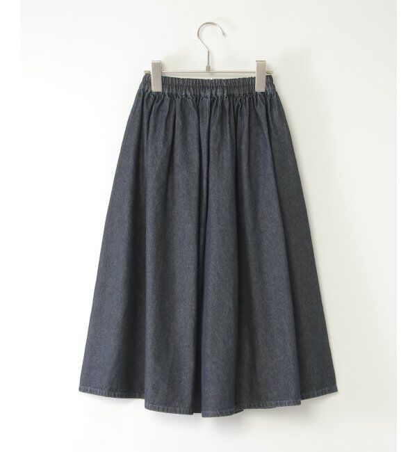 ikka kids「ライトデニムボリュームスカーチョ（120~160cm）」|スカート|