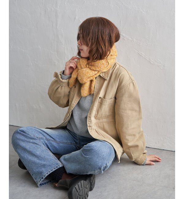 Lbc with Life「ウール混MIXツイードマフラー」|マフラー|