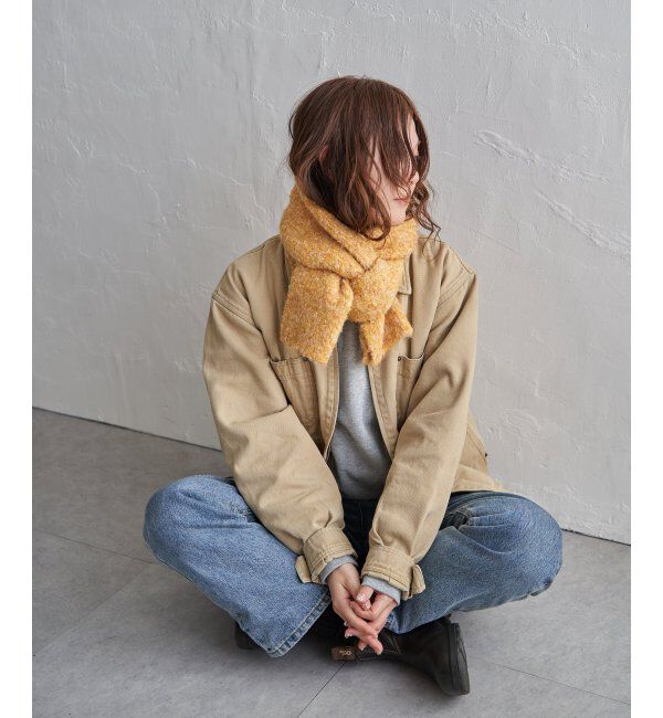 Lbc with Life「ウール混MIXツイードマフラー」|マフラー|