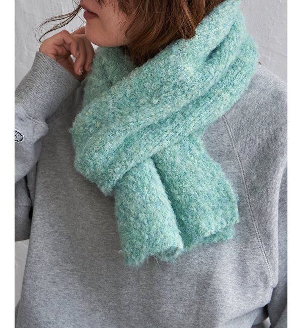 Lbc with Life「ウール混MIXツイードマフラー」|マフラー|