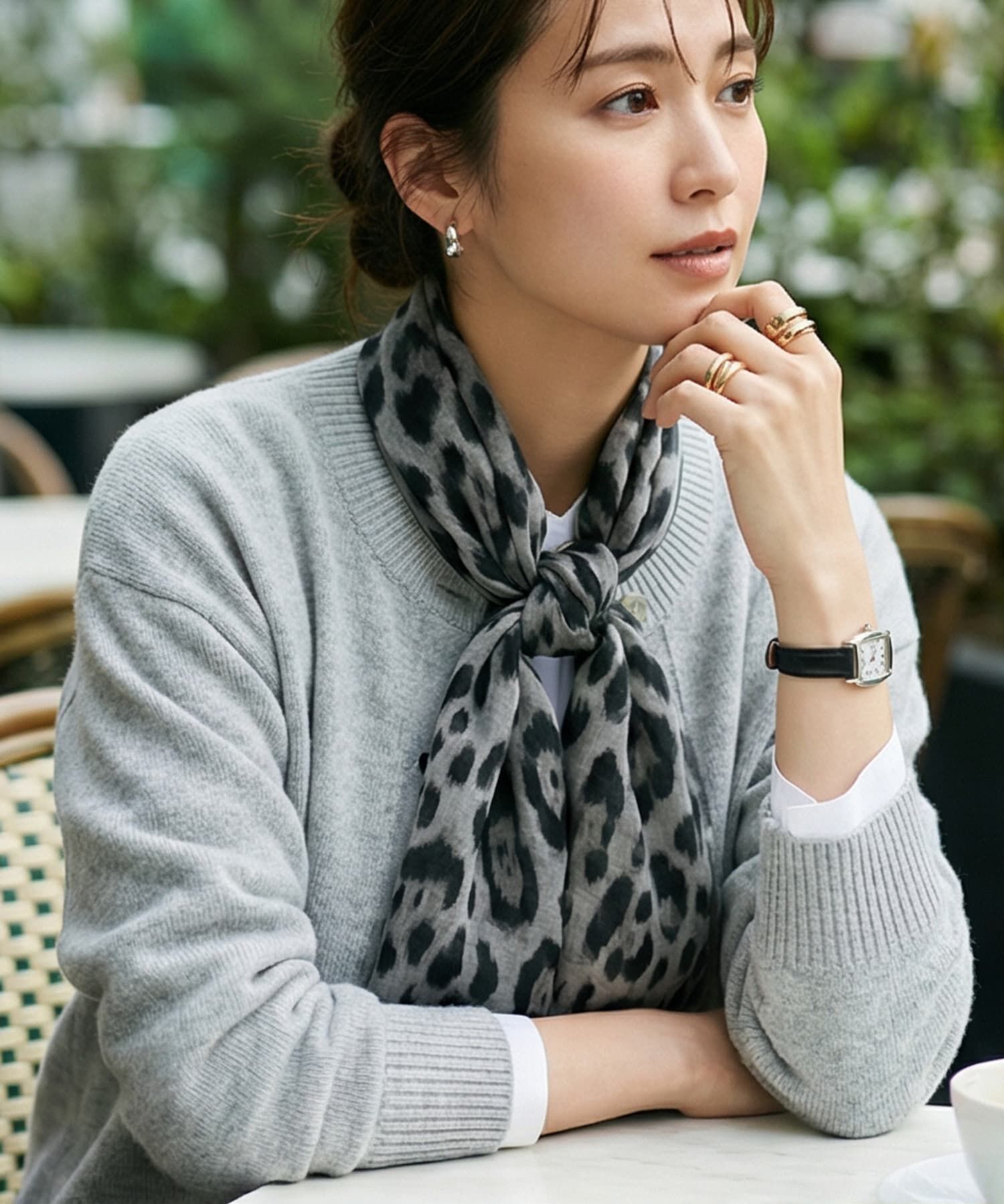 STYLE DELI「【DELI by】レオパードプリント軽量ロングストール」|ストール|