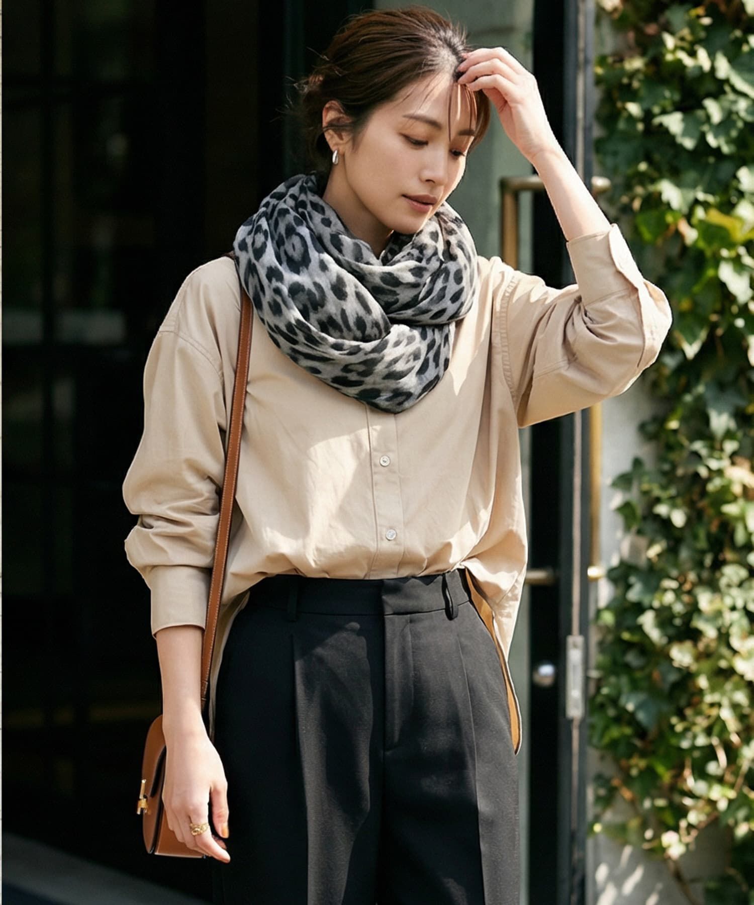 STYLE DELI「【DELI by】レオパードプリント軽量ロングストール」|ストール|