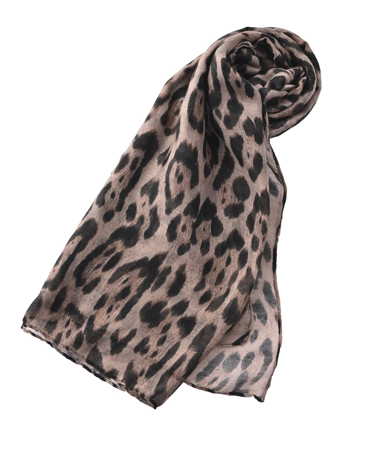 STYLE DELI「【DELI by】レオパードプリント軽量ロングストール」|ストール|