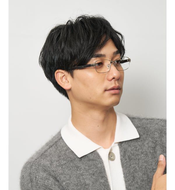  「 スクエア型 メガネ | 軽量 眼鏡 伊達めがね メタル 度付き ユニセックスSTANDARD レンズ交換券付」|メガネ|