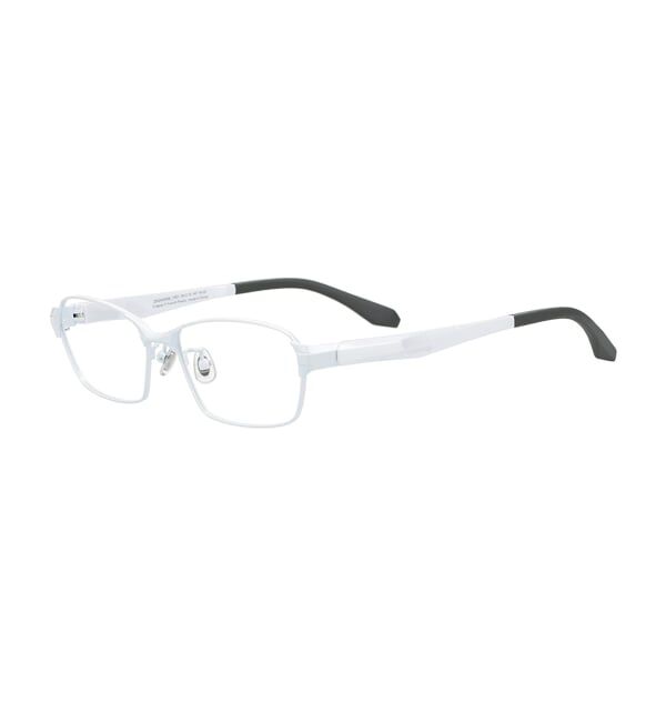  「 スクエア型 メガネ | 軽量 眼鏡 伊達めがね メタル 度付き ユニセックスSTANDARD レンズ交換券付」|メガネ|