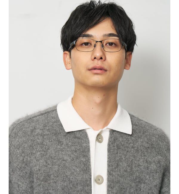  「 スクエア型 メガネ | 軽量 眼鏡 伊達めがね メタル 度付き ユニセックスSTANDARD レンズ交換券付」|メガネ|