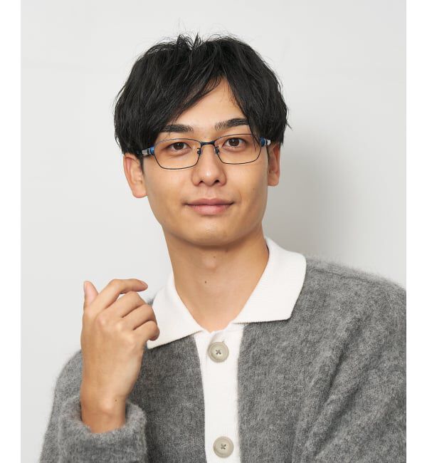  「 スクエア型 メガネ | 軽量 眼鏡 伊達めがね メタル 度付き ユニセックスSTANDARD レンズ交換券付」|メガネ|