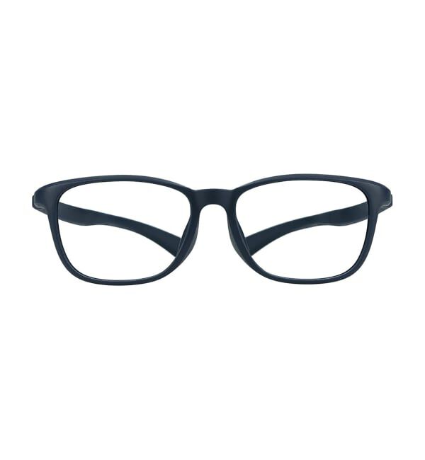  「ウェリントン型 メガネ | 耐久性抜群 クッション性 柔らかい メタルフリー 運動 GALILEO レンズ交換券付」|メガネ|ネイビー3