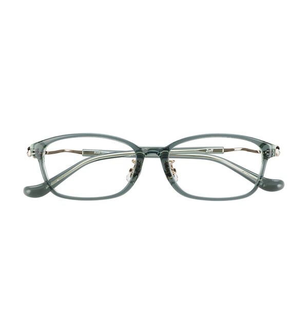  「 ウェリントン型 メガネ | 軽量 眼鏡 伊達めがね 度付き レディース CLASSIC (クラシック) レンズ交換券付」|メガネ|薄グリーン