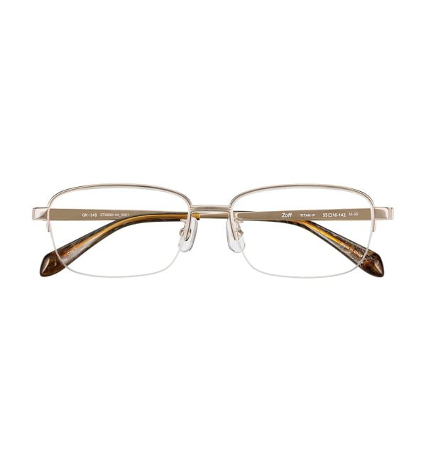  「 ウェリントン型 メガネ | 軽量 眼鏡 伊達めがね メタル BASIC METAL (ベーシックメタル) レンズ交換券付」|メガネ|ゴールド