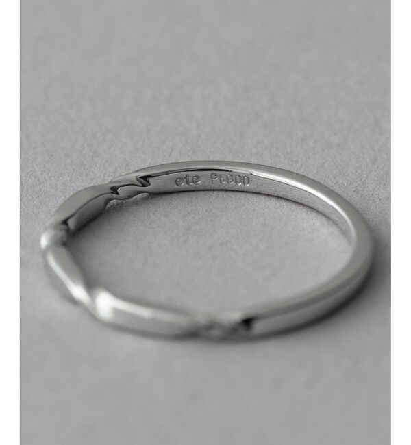 ete「[レイヤード] PT900 ツイスト リング」|リング|