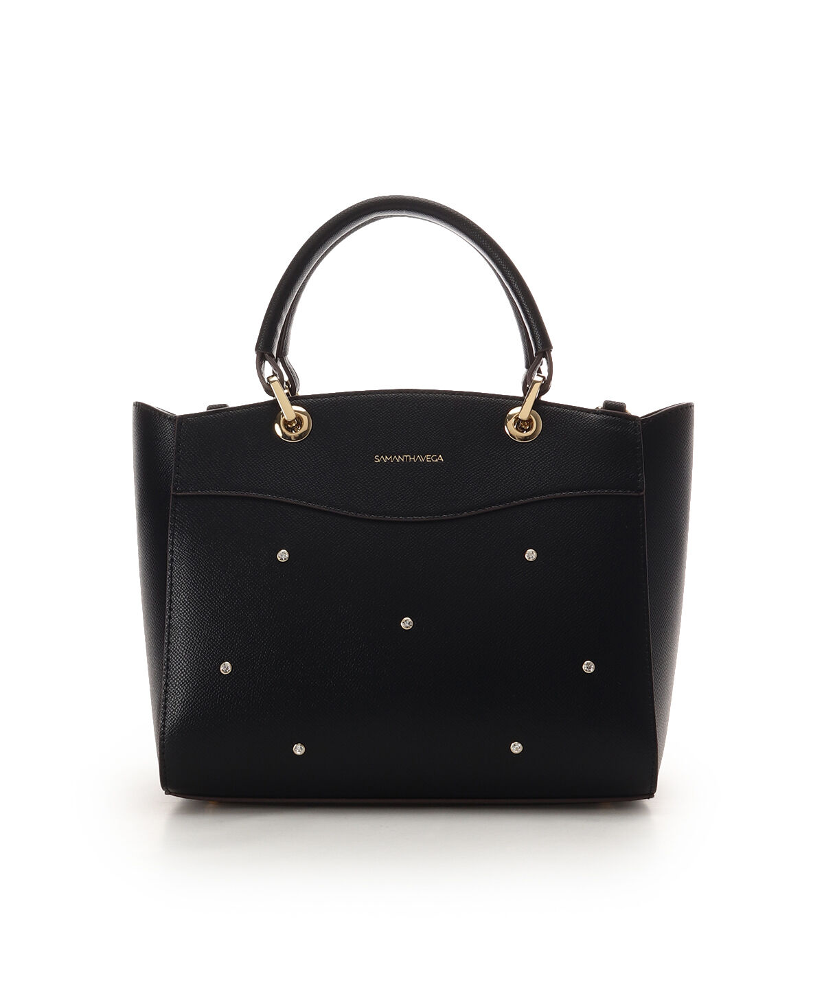 Samantha Vega「ストロベリーモチーフハンドバッグ」|ハンドバッグ|ブラック