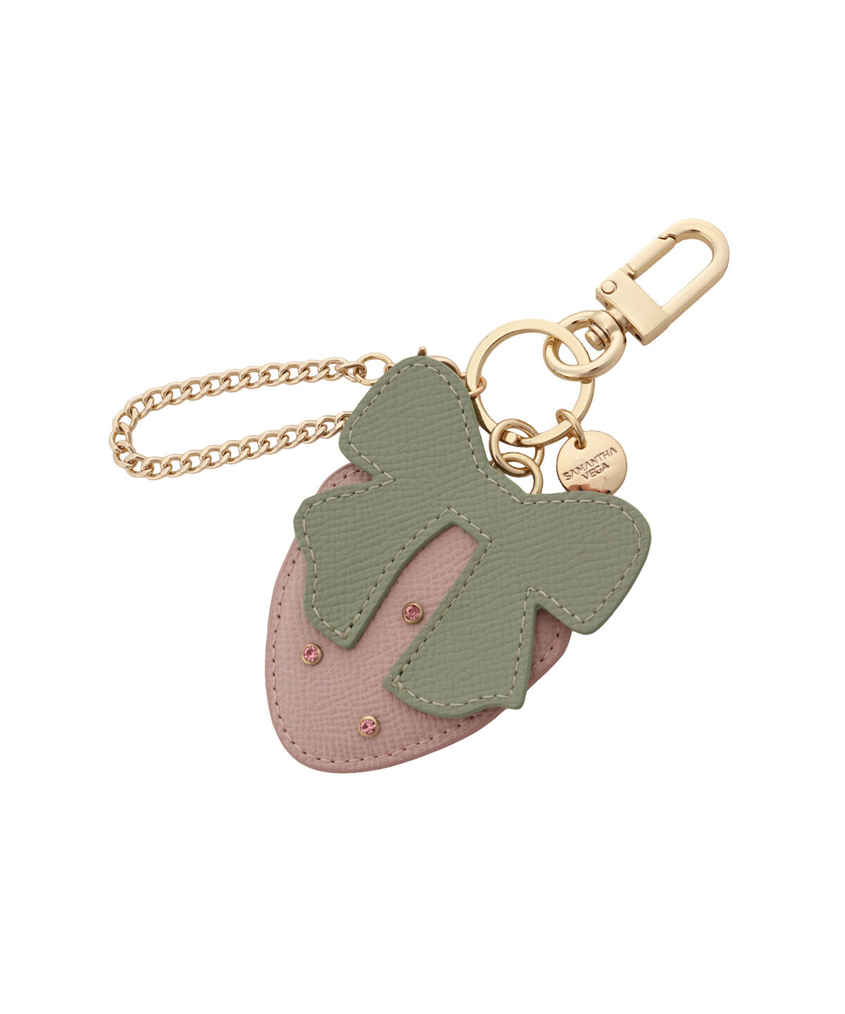 Samantha Vega「ストロベリーバッグチャーム」|チャーム・キーホルダー|ピンク