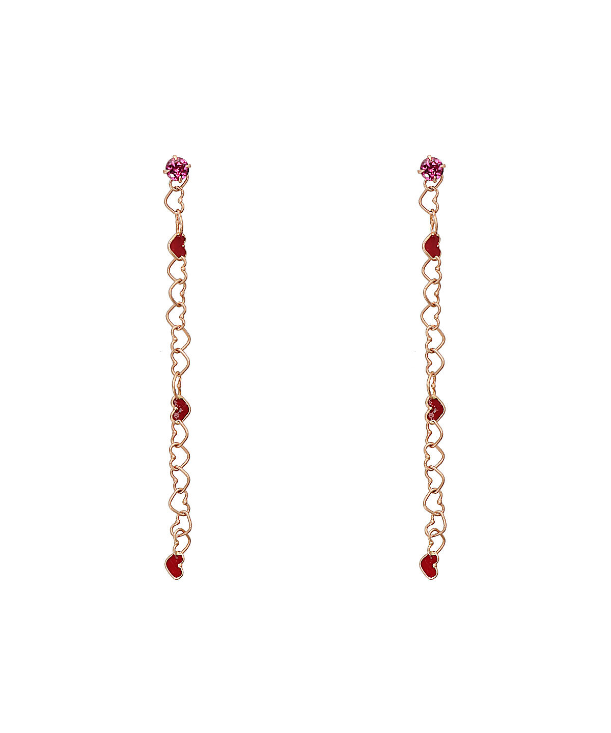 Samantha Tiara「K10 PG ハートチェーンピアス」|ピアス|K10 PG