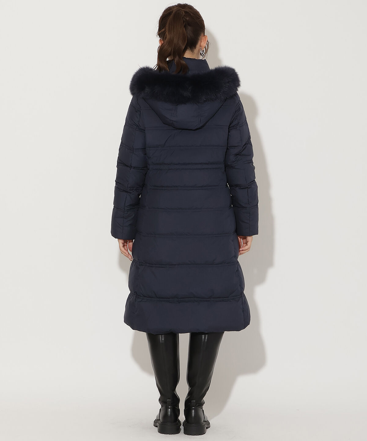 アンドクチュール「FOXファー付きミドルロングダウン」|ダウン|