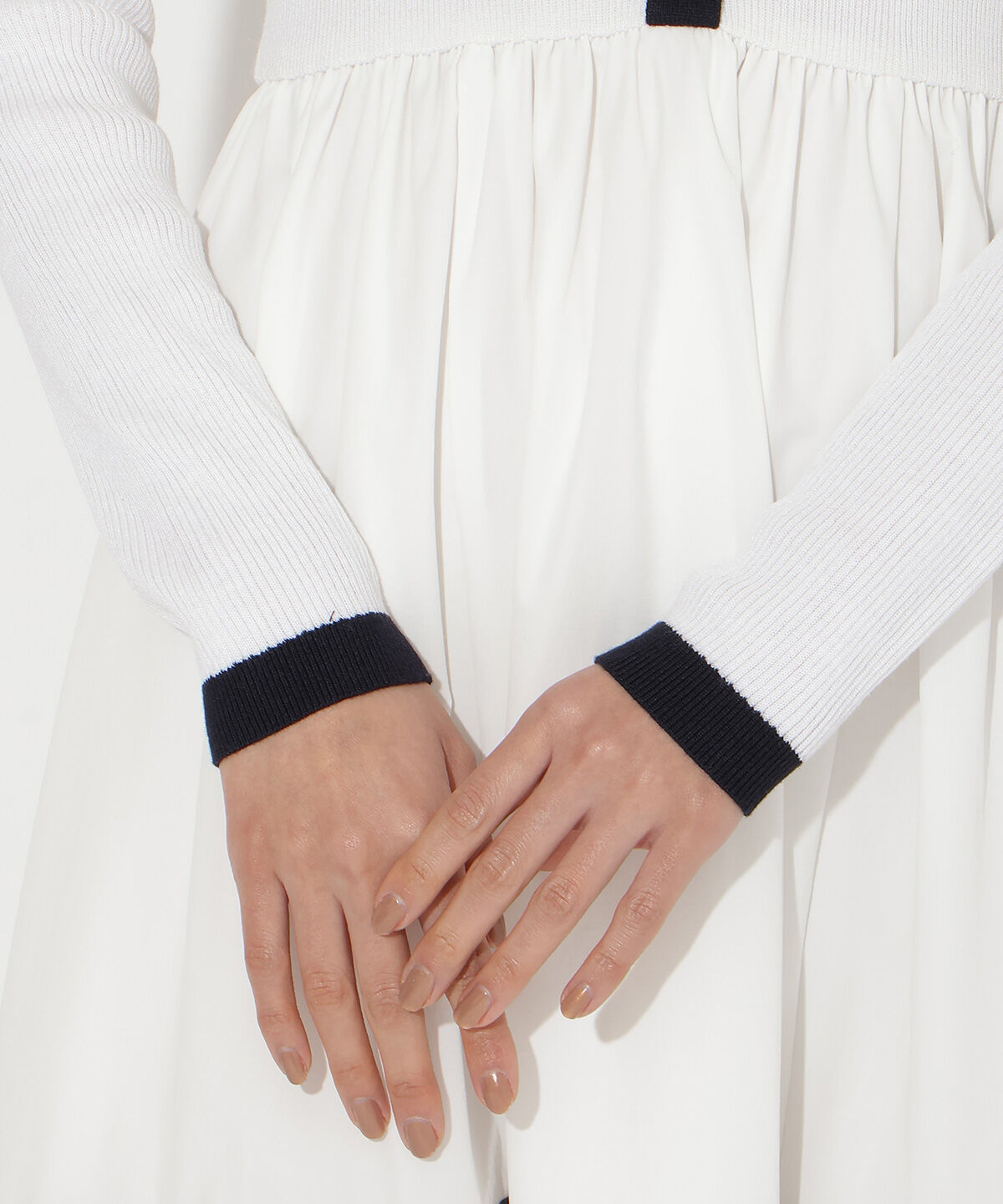 アンドクチュール「ラメ入り配色ドッキングワンピース」|ワンピース|