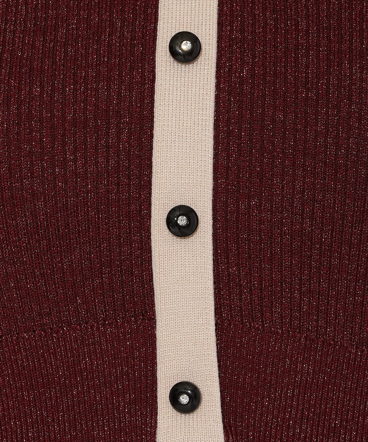 アンドクチュール「ラメ入り配色ドッキングワンピース」|ワンピース|