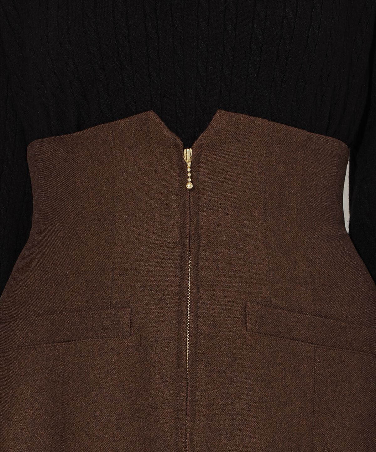 アンドクチュール「フロントZIPマーメイドスカート」|フレア|