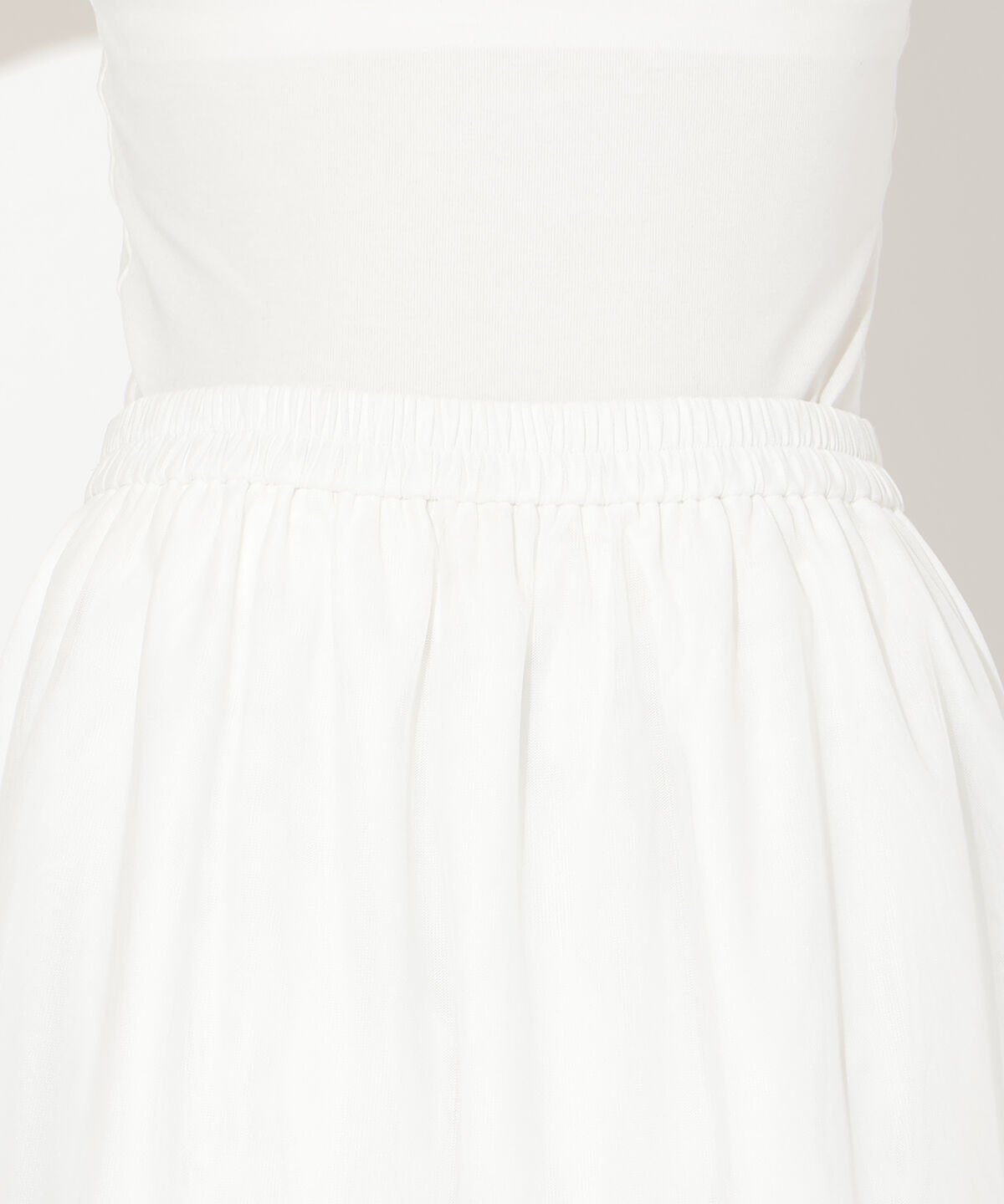 アンドクチュール「チュールティアードギャザースカート」|フレア|