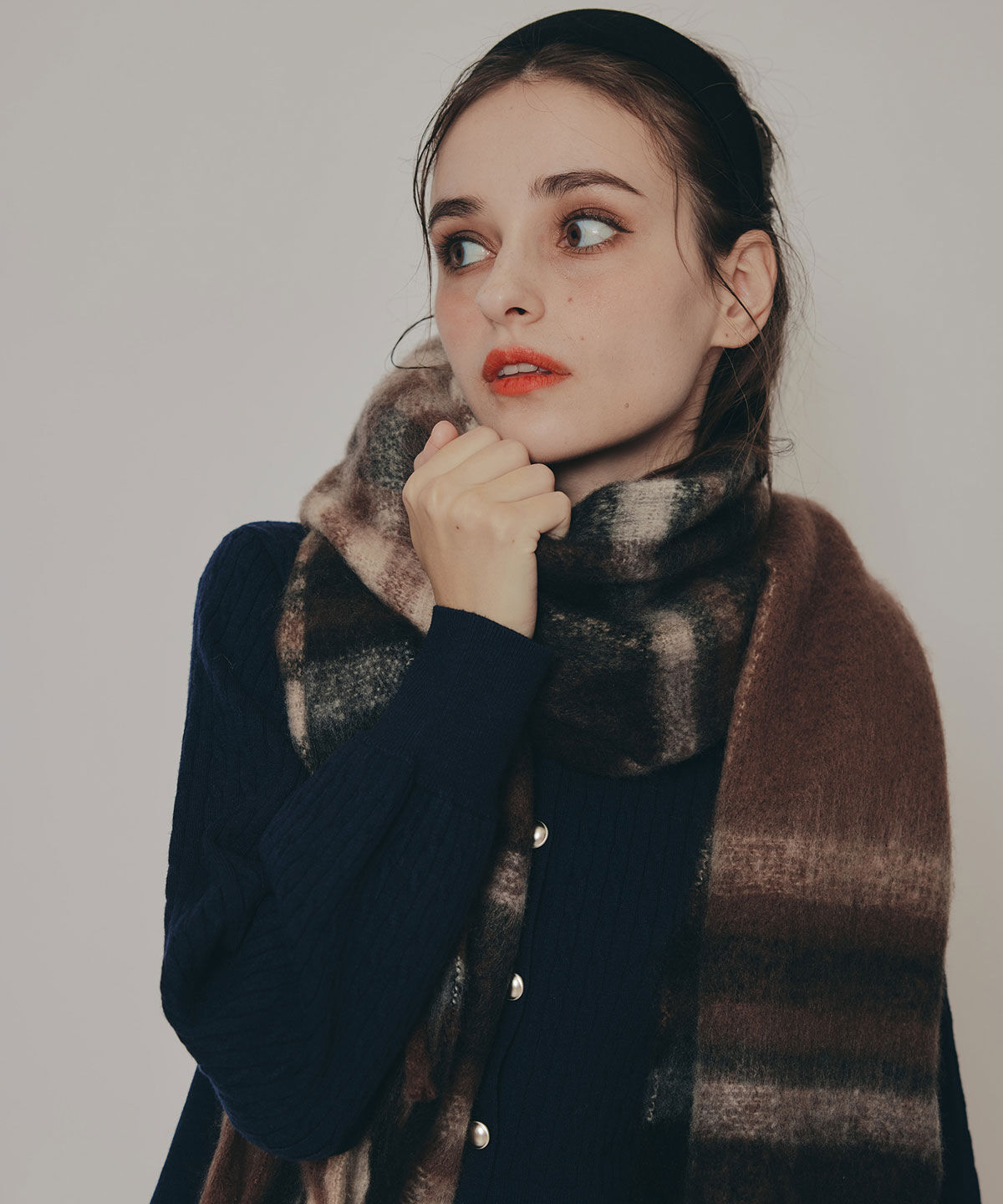 REDYAZEL「ワイドチェックマフラー」|マフラー|