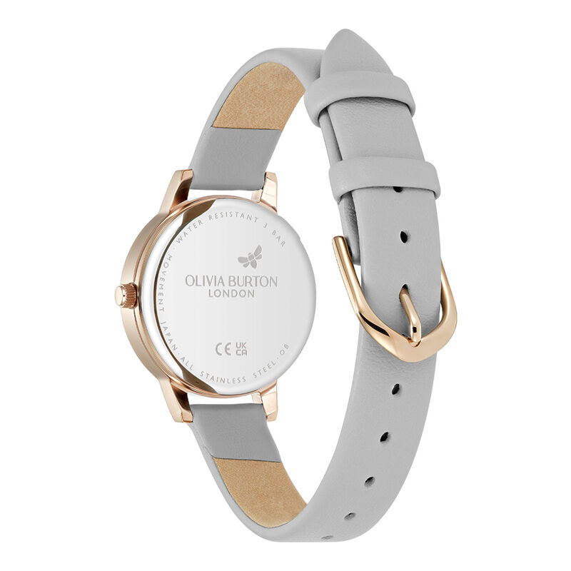 OLIVIA BURTON 「〈OLIVIA BURTON(ｵﾘﾋﾞｱﾊﾞｰﾄﾝ)〉ｼｸﾞﾈﾁｬｰ 30mm ｲﾗｽﾄﾚｲﾃｯﾄﾞ ﾌﾛｰﾗﾙ ﾗｲﾄｸﾞﾚｰ ﾚｻﾞｰ」|腕時計|