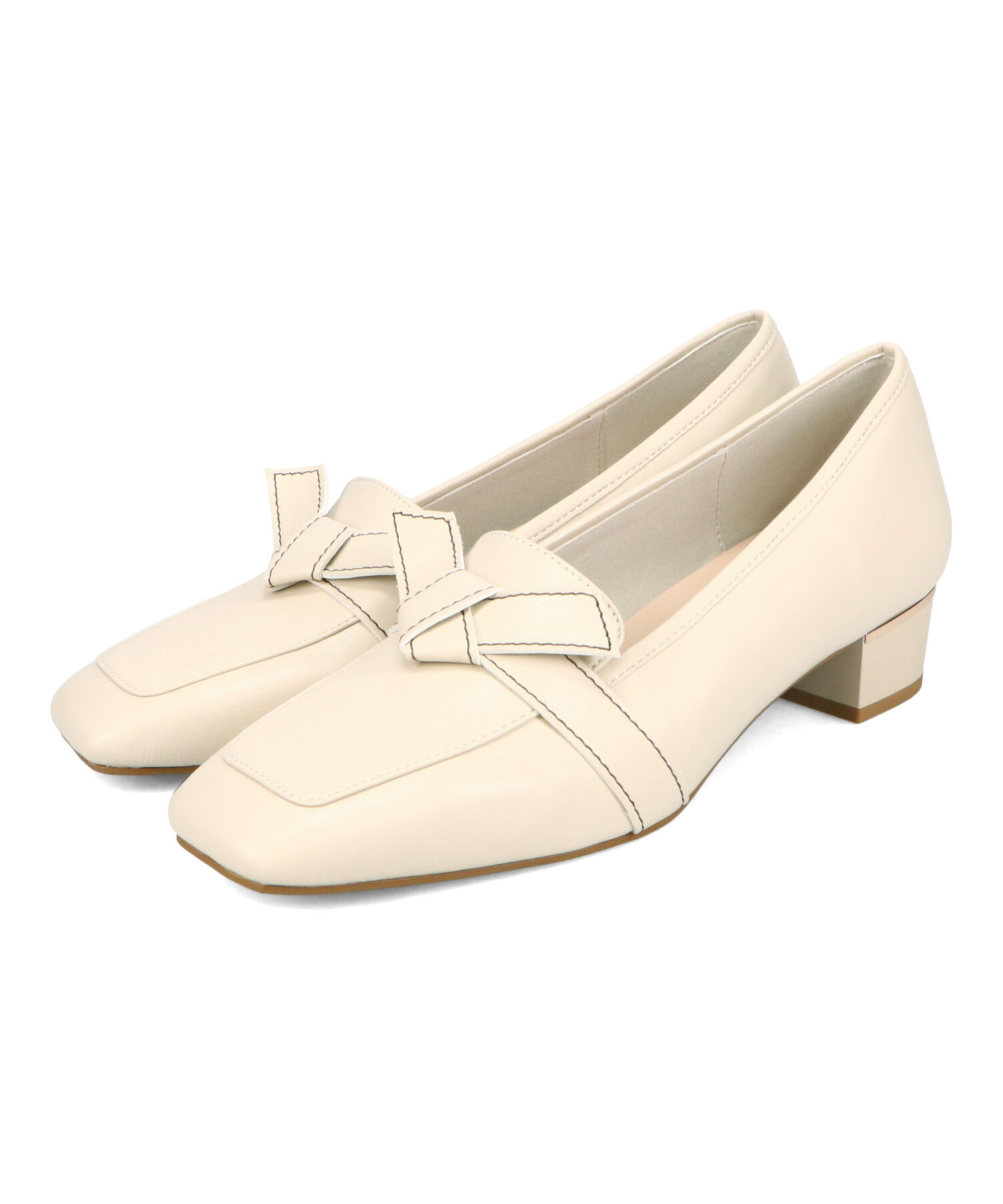 ORiental TRaffic「【WEB限定】リボンデザイン 甲深パンプス /55301 ヒール3.5ｃｍ ヒールローファー」|パンプス|