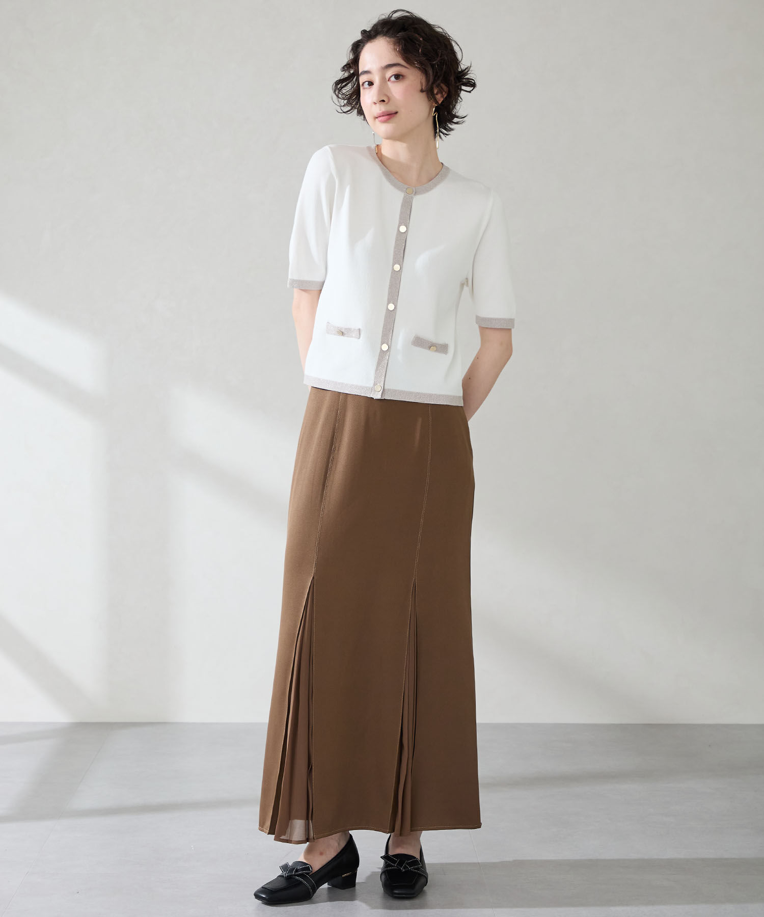 ORiental TRaffic「【WEB限定】リボンデザイン 甲深パンプス /55301 ヒール3.5ｃｍ ヒールローファー」|パンプス|