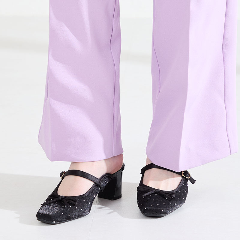 ORiental TRaffic「●2026春夏新作●ラインストーン&times;リボンシアーパンプス/61119」|パンプス|