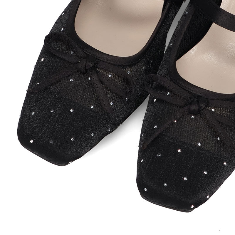 ORiental TRaffic「●2026春夏新作●ラインストーン&times;リボンシアーパンプス/61119」|パンプス|