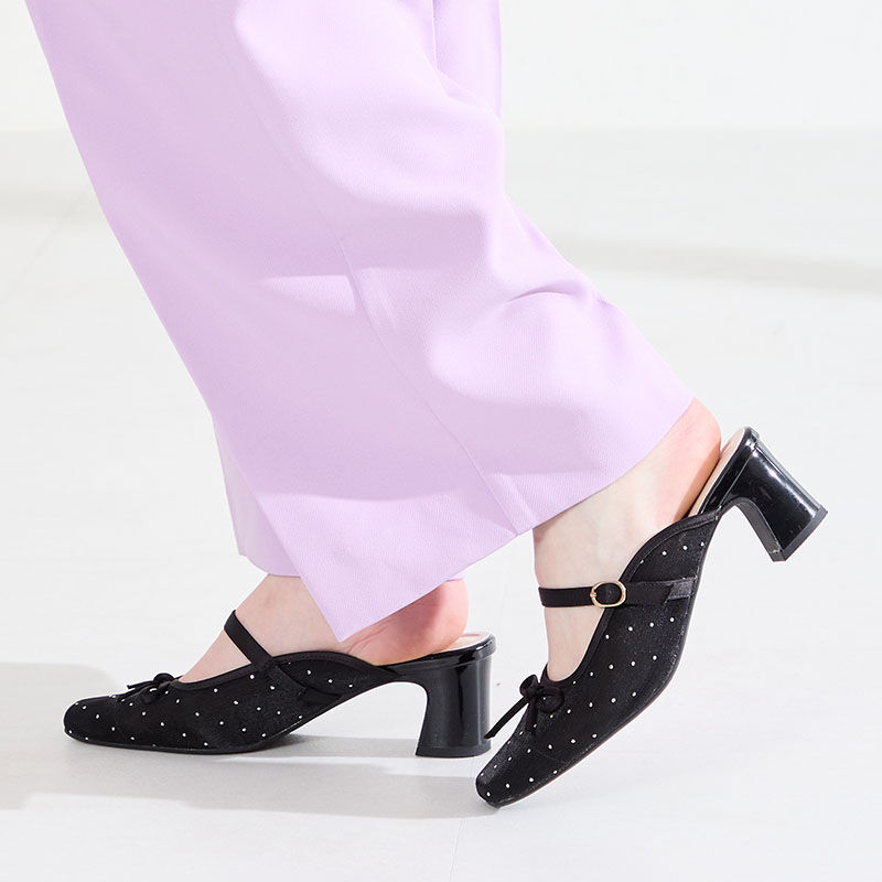 ORiental TRaffic「●2026春夏新作●ラインストーン&times;リボンシアーパンプス/61119」|パンプス|