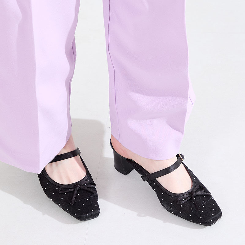 ORiental TRaffic「●2026春夏新作●ラインストーン&times;リボンシアーパンプス/61119」|パンプス|