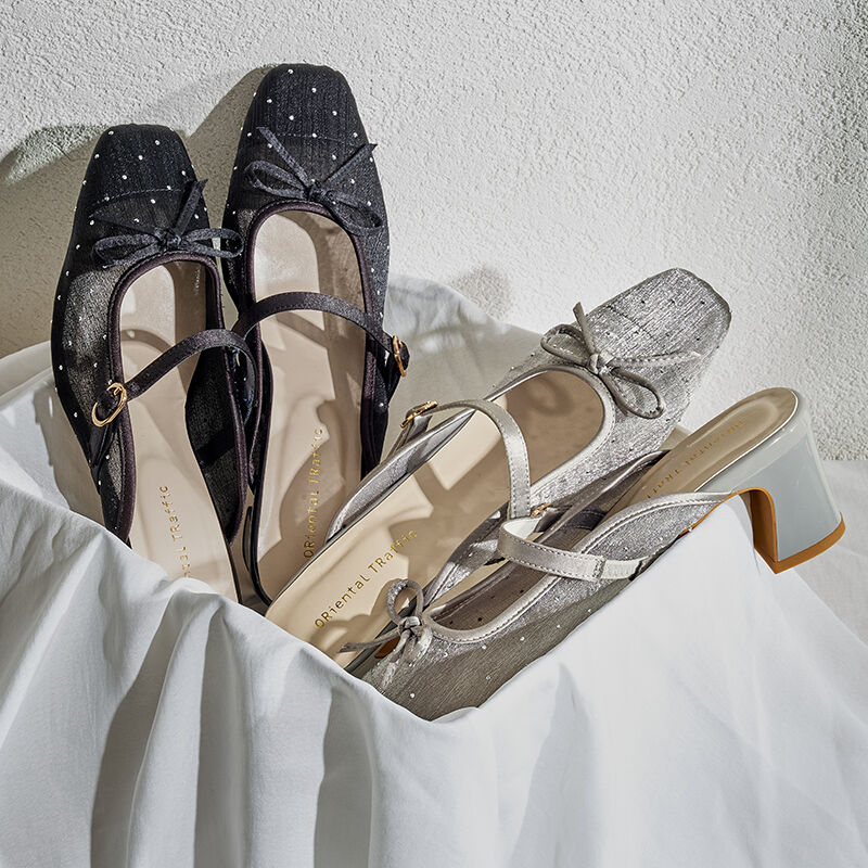 ORiental TRaffic「●2026春夏新作●ラインストーン&times;リボンシアーパンプス/61119」|パンプス|