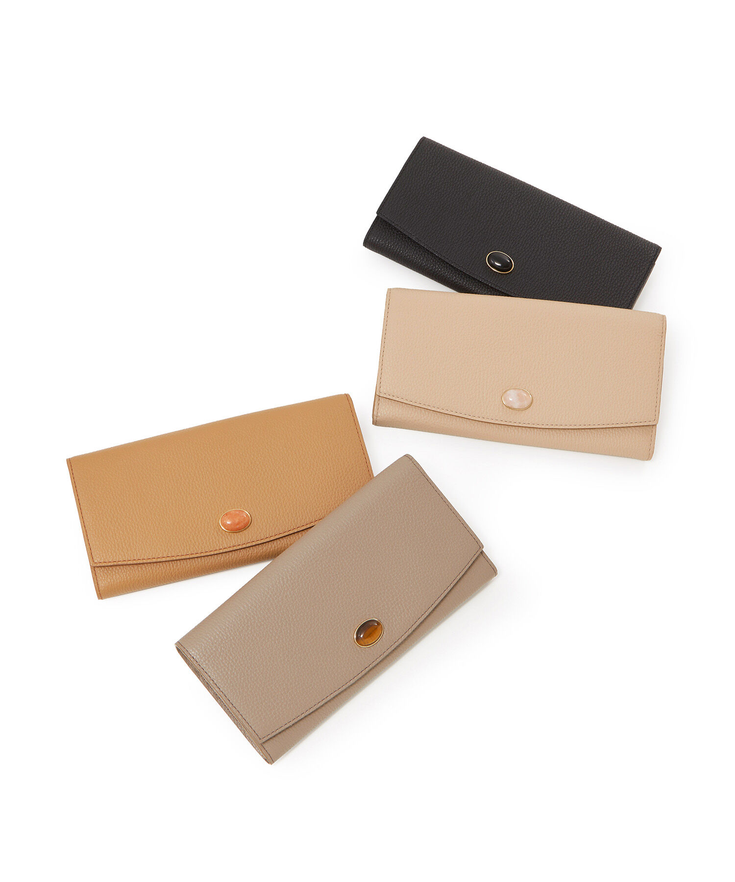 TOPKAPI 「【TOPKAPI】 gemdrops ジェムドロップ ミニエンボスレザー 天然石 長財布」|財布|