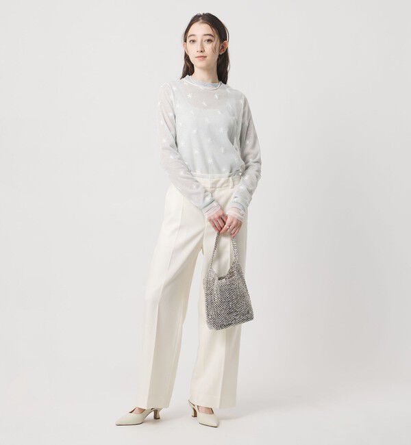 UNITED ARROWS「チュールフラワー カットソー ‐ウォッシャブル‐」|Tシャツ・カットソー|