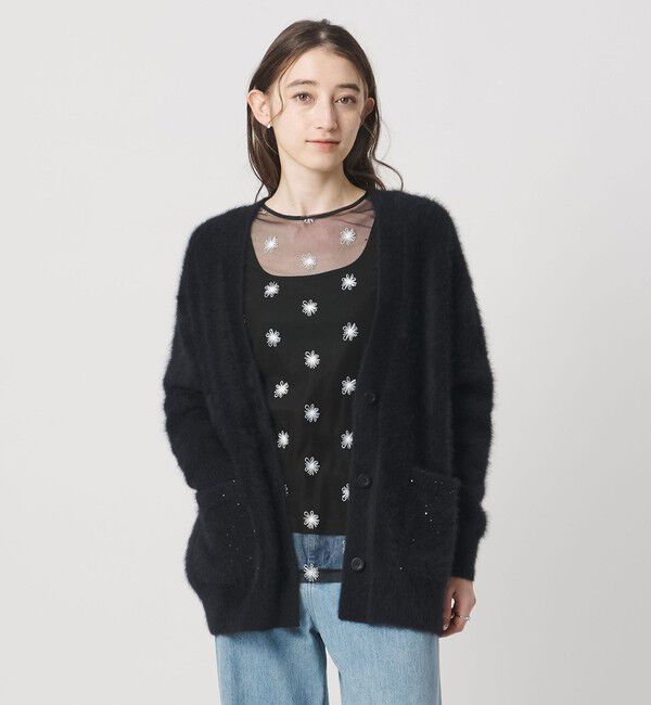 UNITED ARROWS「チュールフラワー カットソー ‐ウォッシャブル‐」|Tシャツ・カットソー|