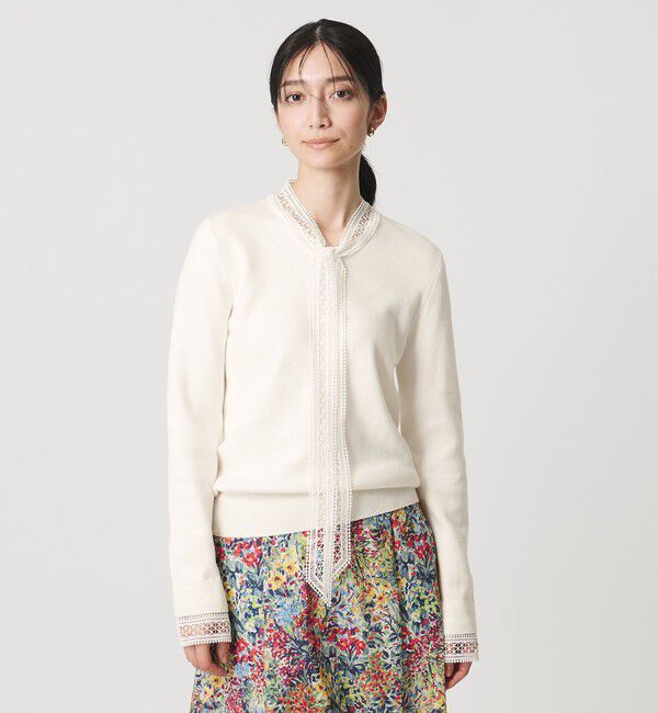 UNITED ARROWS「4WAY ボウタイレース ニット」|ニット・セーター|